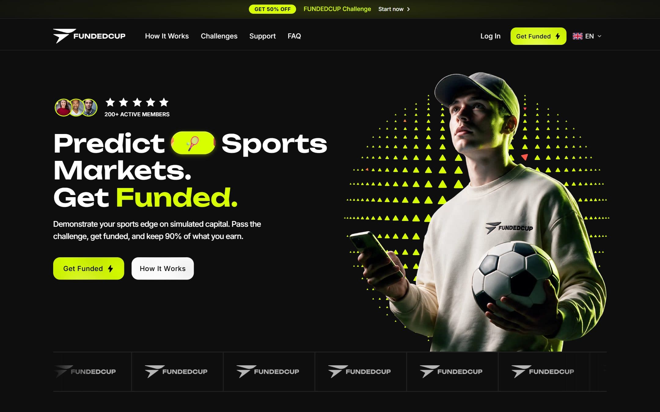 Capture du site FundedCup