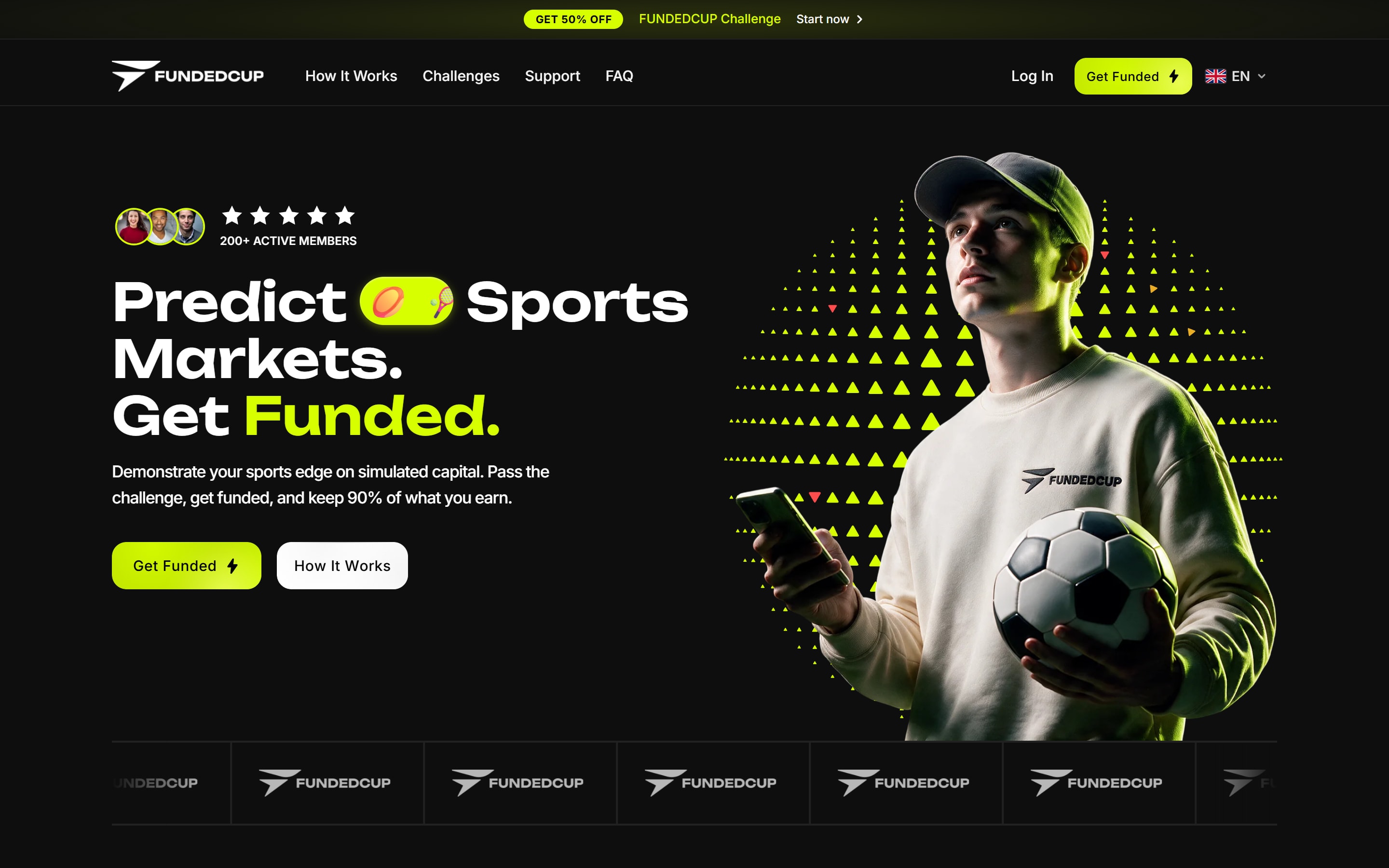 Capture du site FundedCup